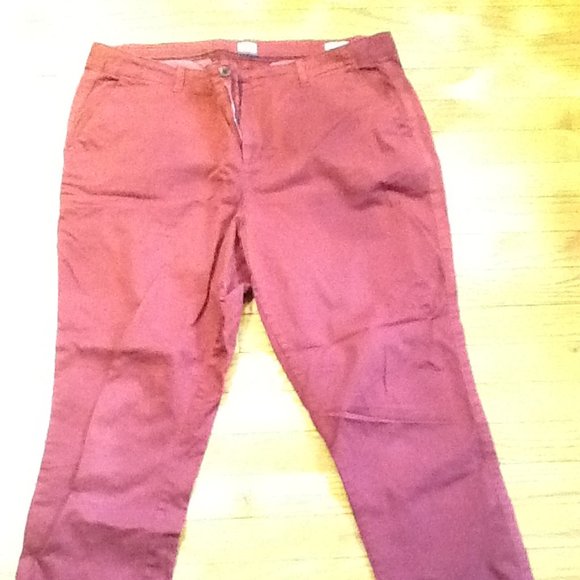 GAP Women's Straight Leg Pants - Deep Red 16 - Picture 6 of 6